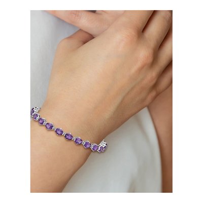 Sterling Silver Amethyst Bracelet – view 5