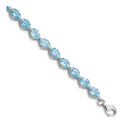 Sterling Silver Swiss Blue Topaz Bracelet