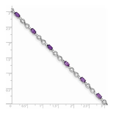 Sterling Silver Amethyst Bracelet – view 4
