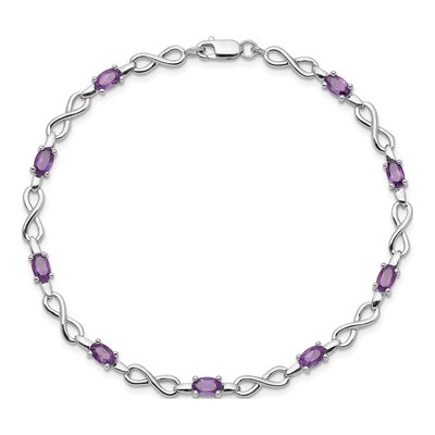 Sterling Silver Amethyst Bracelet – view 5