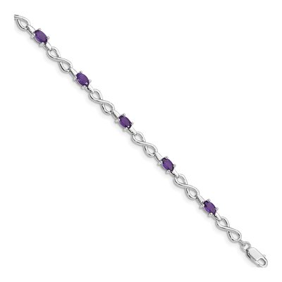 Sterling Silver Amethyst Bracelet