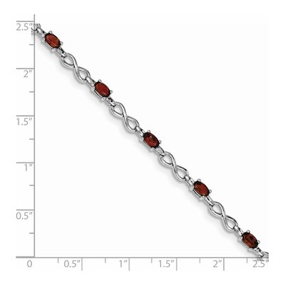 Sterling Silver Garnet Bracelet – view 5