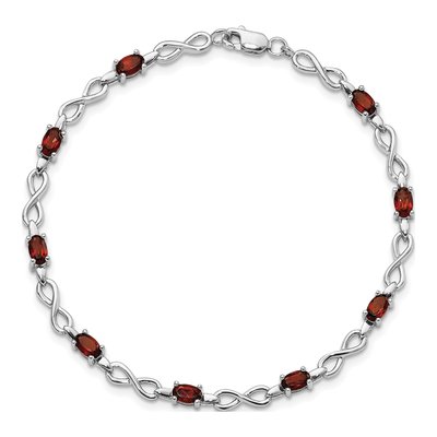 Sterling Silver Garnet Bracelet – view 6