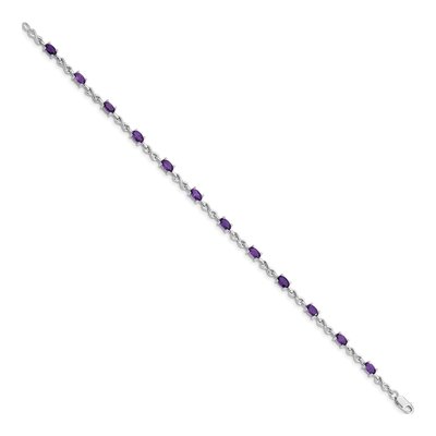Sterling Silver Amethyst Bracelet – view 2