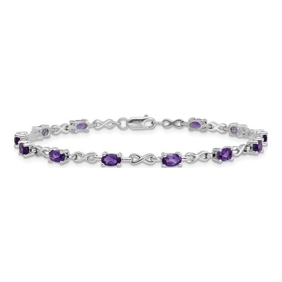 Sterling Silver Amethyst Bracelet – view 3