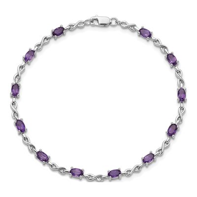 Sterling Silver Amethyst Bracelet – view 5