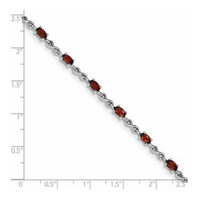 Sterling Silver Garnet Bracelet – view 4