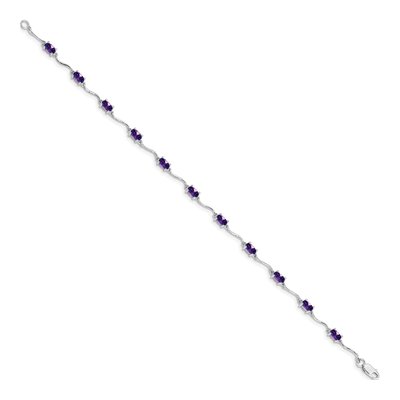 Sterling Silver Amethyst Bracelet – view 2