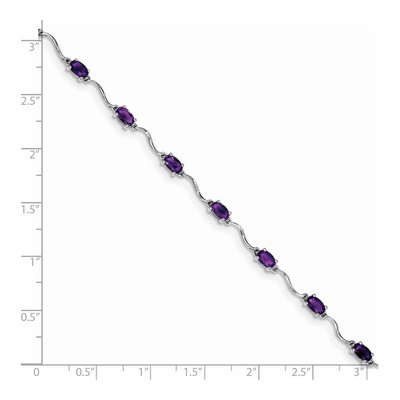 Sterling Silver Amethyst Bracelet – view 3