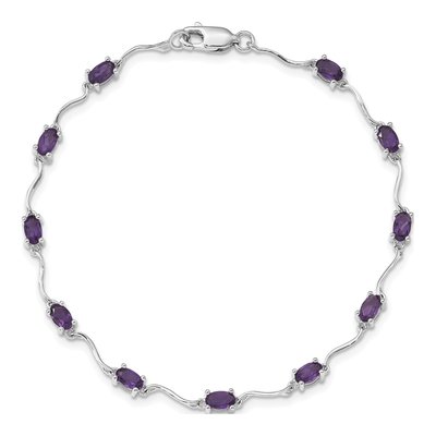 Sterling Silver Amethyst Bracelet – view 5