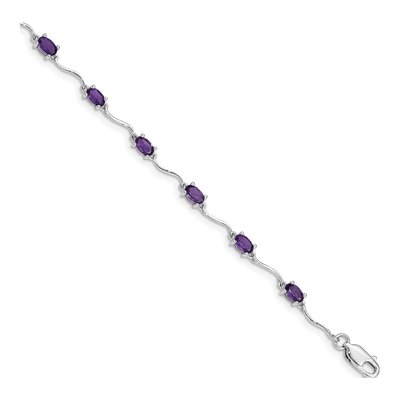 Sterling Silver Amethyst Bracelet
