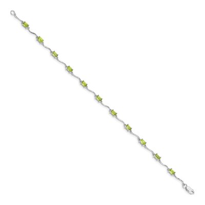 Sterling Silver Peridot Bracelet – view 2
