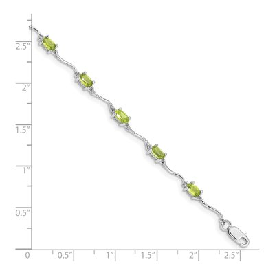 Sterling Silver Peridot Bracelet – view 3