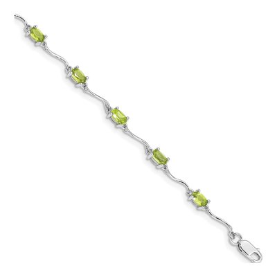 Sterling Silver Peridot Bracelet