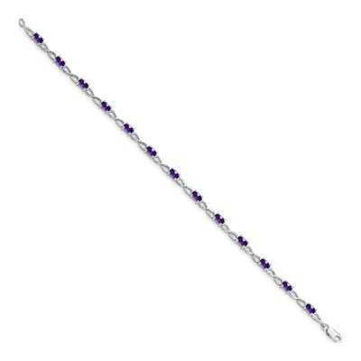 Sterling Silver Amethyst Bracelet – view 2