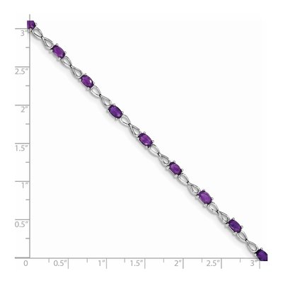 Sterling Silver Amethyst Bracelet – view 3