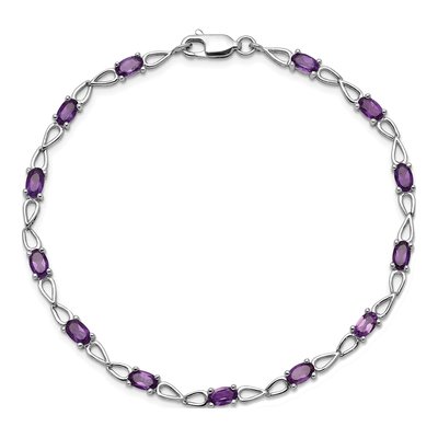 Sterling Silver Amethyst Bracelet – view 4