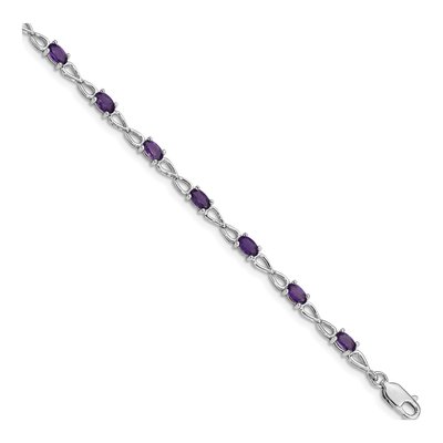 Sterling Silver Amethyst Bracelet