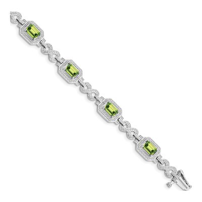 Sterling Silver Peridot Bracelet