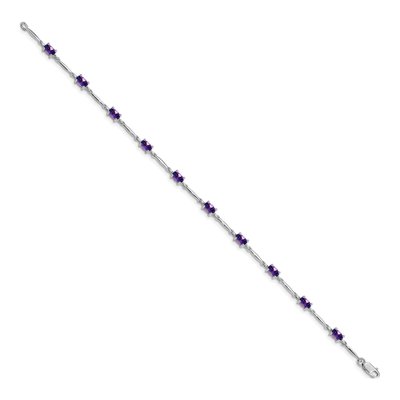 Sterling Silver Amethyst Bracelet – view 2