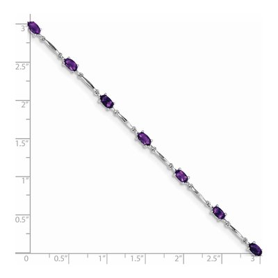 Sterling Silver Amethyst Bracelet – view 3