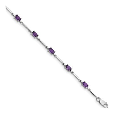 Sterling Silver Amethyst Bracelet
