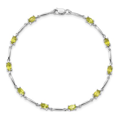 Sterling Silver Peridot Bracelet – view 4
