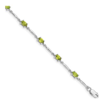 Sterling Silver Peridot Bracelet