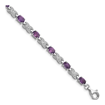 Sterling Silver Amethyst Bracelet