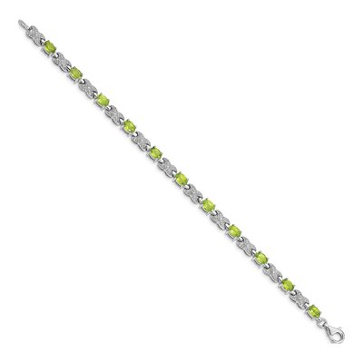 Sterling Silver Peridot Bracelet – view 2