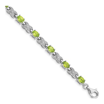 Sterling Silver Peridot Bracelet