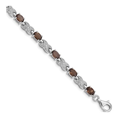 Sterling Silver Smoky Quartz Bracelet