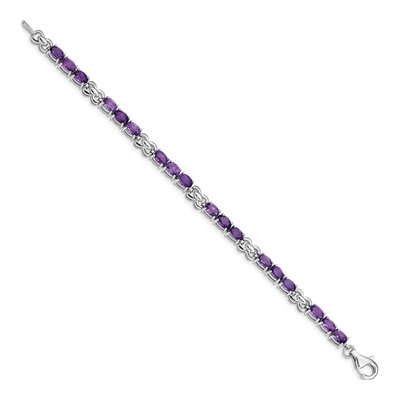 Sterling Silver Amethyst Bracelet – view 2