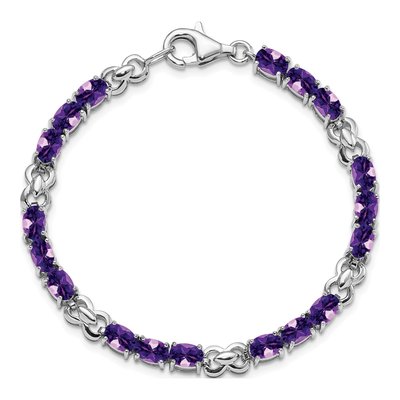 Sterling Silver Amethyst Bracelet – view 5