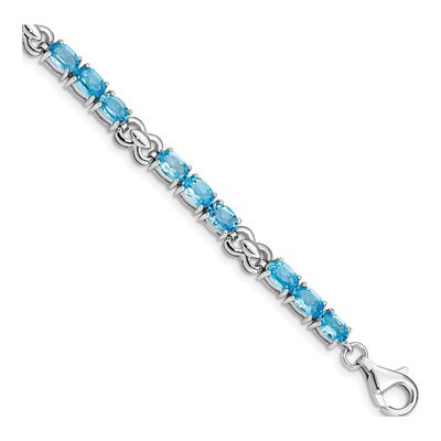 Sterling Silver Swiss Blue Topaz Bracelet