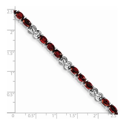 Sterling Silver Garnet Bracelet – view 4