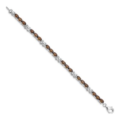 Sterling Silver Smoky Quartz Bracelet – view 2