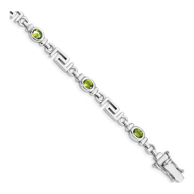 Sterling Silver Peridot Bracelet