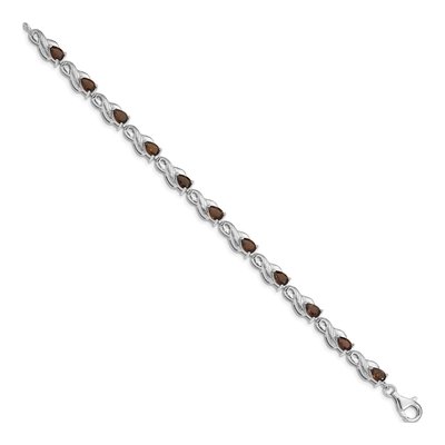 Sterling Silver Smoky Quartz Bracelet – view 2