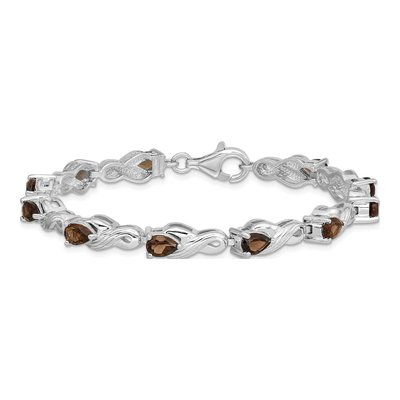 Sterling Silver Smoky Quartz Bracelet – view 4