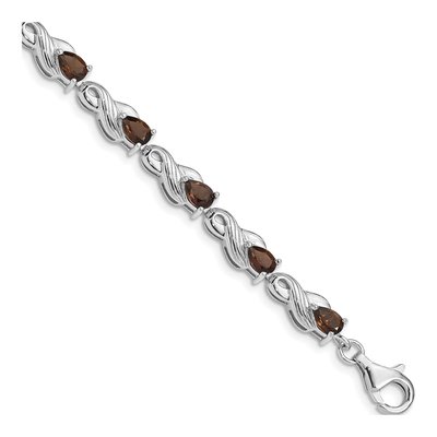 Sterling Silver Smoky Quartz Bracelet