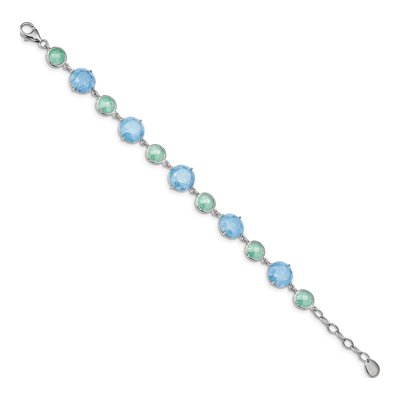 Sterling Silver CZ Ice Bracelet – view 2