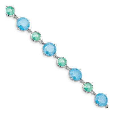 Sterling Silver CZ Ice Bracelet