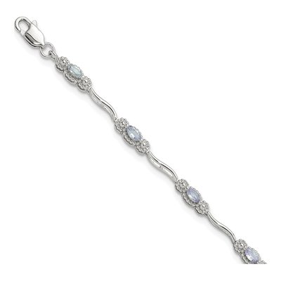 Sterling Silver Tanzanite Natural Bracelet