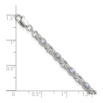 Sterling Silver Tanzanite Natural Bracelet – view 4