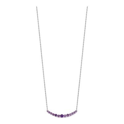 Sterling Silver Amethyst Pendant Necklace – view 3