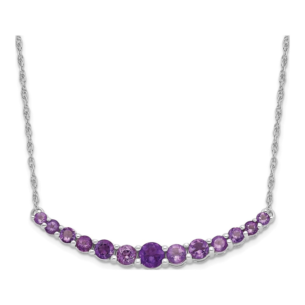 Sterling Silver Amethyst Pendant Necklace, 18 in