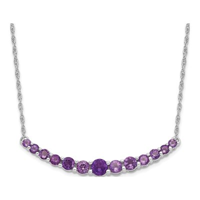 Sterling Silver Amethyst Pendant Necklace