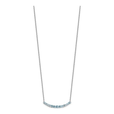 Sterling Silver Swiss Blue Topaz Pendant Necklace – view 3