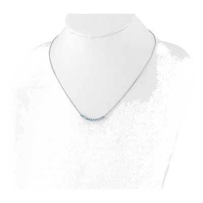 Sterling Silver Swiss Blue Topaz Pendant Necklace – view 4